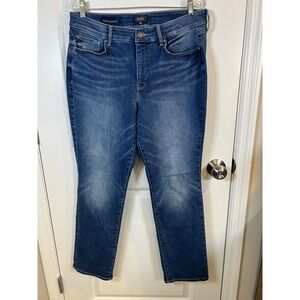 NYDJ Womens Marilyn Straight Leg Blue Denim Jeans Size 16W